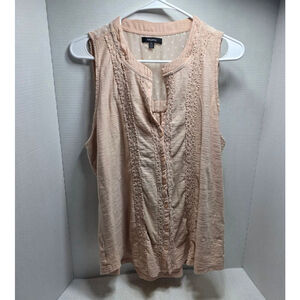 Women's forCynthia Beige Sleeveless Tank Top XL